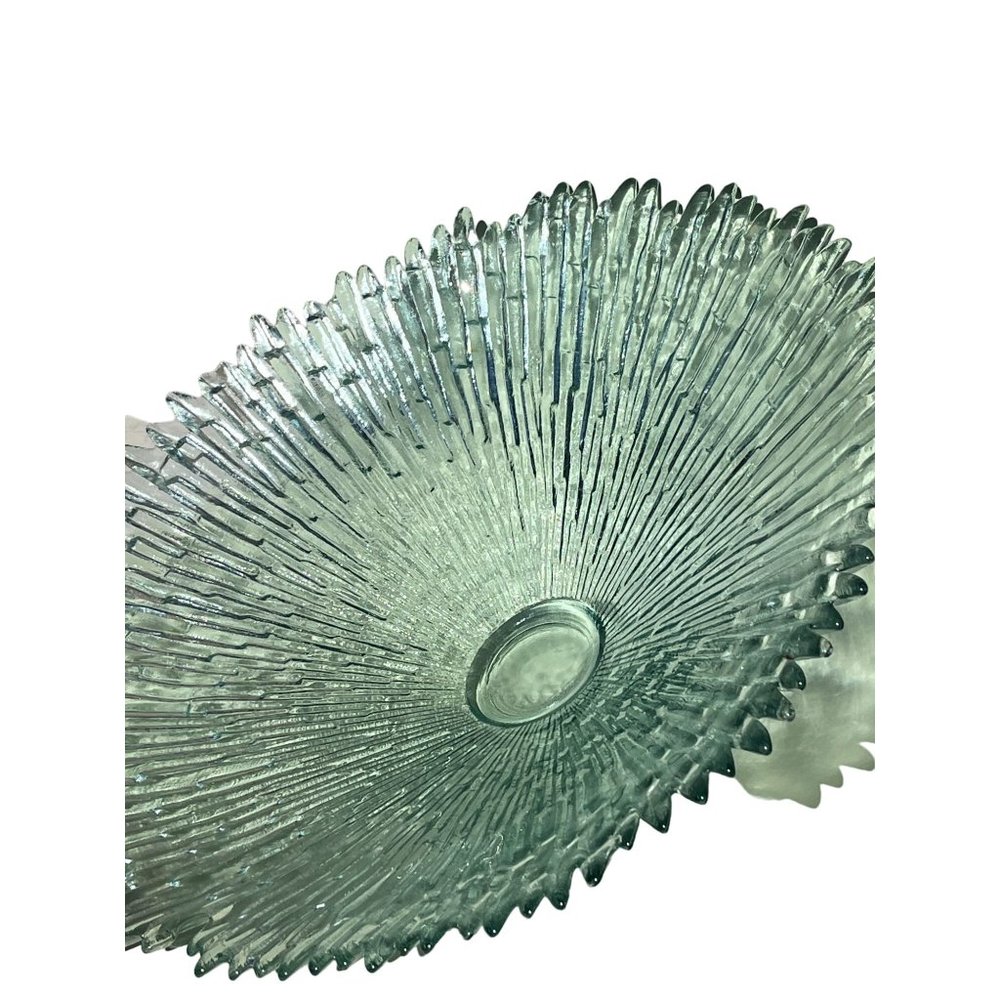 Very Large (20  1/2 in wide) Blue Green Translucent  Console/Decorative Bowl, MC